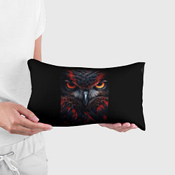 Подушка-антистресс Черная сова с красными глазами, цвет: 3D-принт — фото 2