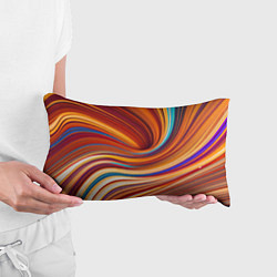 Подушка-антистресс Цветные волны - нейросеть, цвет: 3D-принт — фото 2