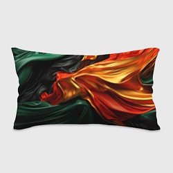 Подушка-антистресс Оранжевая и зеленый абстракция, цвет: 3D-принт