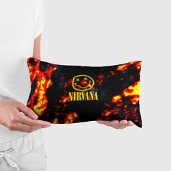 Подушка-антистресс Nirvana rock огненное лого лава, цвет: 3D-принт — фото 2