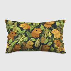 Подушка-антистресс Капибары - лесной маскировочный камуфляж, цвет: 3D-принт