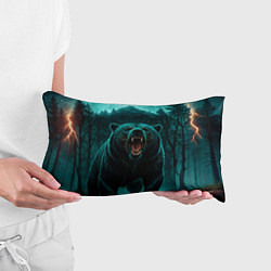 Подушка-антистресс Царь тайги - медведь молнии, цвет: 3D-принт — фото 2