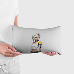 Подушка-антистресс Девушка в белом топе Cyberpunk 2077, цвет: 3D-принт — фото 2