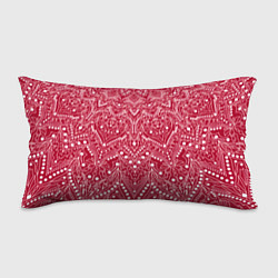 Подушка-антистресс Красно-розовый мандала, цвет: 3D-принт