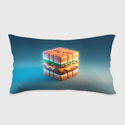 Подушка-антистресс Абстрактный гамбургер в форме куба, цвет: 3D-принт