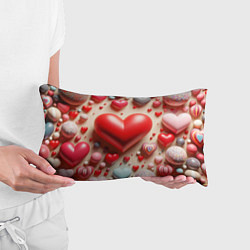 Подушка-антистресс Сердце - шары, цвет: 3D-принт — фото 2