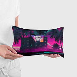 Подушка-антистресс GTA 6 logo night Vice city, цвет: 3D-принт — фото 2