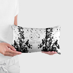 Подушка-антистресс Linkin park краски лого чёрно белый, цвет: 3D-принт — фото 2