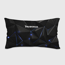 Подушка-антистресс Palworld лого на черном стильном фоне, цвет: 3D-принт