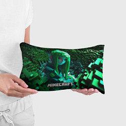 Подушка-антистресс Minecraft девушка зеленый мир, цвет: 3D-принт — фото 2