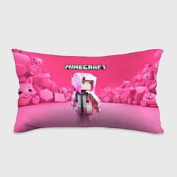 Подушка-антистресс Minecraft персонаж розовый фон, цвет: 3D-принт