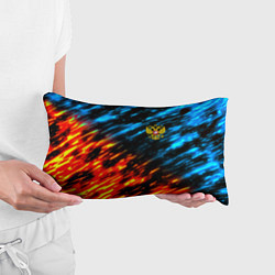 Подушка-антистресс Герб России огненный стиль, цвет: 3D-принт — фото 2