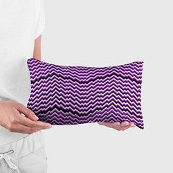 Подушка-антистресс Фиолетовые и белые ломаные линии, цвет: 3D-принт — фото 2