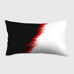 Подушка-антистресс Черные красные и белые штрихи красок, цвет: 3D-принт