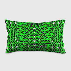 Подушка-антистресс Агрессивный зелёный паттерн, цвет: 3D-принт
