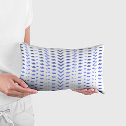 Подушка-антистресс Чёрные и синие полосы на белом фоне, цвет: 3D-принт — фото 2