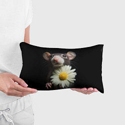 Подушка-антистресс Крыс и ромашка, цвет: 3D-принт — фото 2