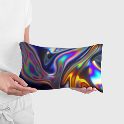 Подушка-антистресс Абстрактный разноцветный жидкий металл, цвет: 3D-принт — фото 2
