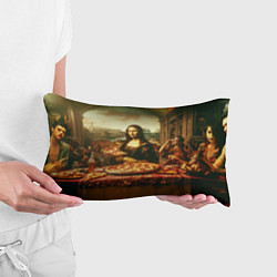 Подушка-антистресс Мона Лиза и большая пицца сюрреализм, цвет: 3D-принт — фото 2