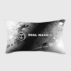 Подушка-антистресс Real Madrid sport на темном фоне по-горизонтали, цвет: 3D-принт