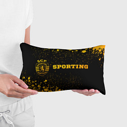 Подушка-антистресс Sporting - gold gradient по-горизонтали, цвет: 3D-принт — фото 2