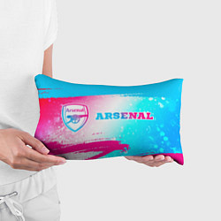 Подушка-антистресс Arsenal neon gradient style по-горизонтали, цвет: 3D-принт — фото 2