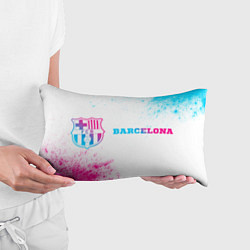 Подушка-антистресс Barcelona neon gradient style по-горизонтали, цвет: 3D-принт — фото 2