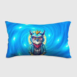 Подушка-антистресс Сова в одежде на стиле, цвет: 3D-принт