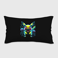 Подушка-антистресс Pikachu and skeletons - neon glow ai art, цвет: 3D-принт