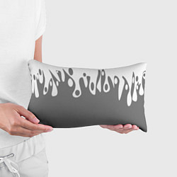 Подушка-антистресс Потеки белой краски на сером фоне, цвет: 3D-принт — фото 2