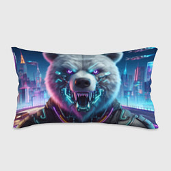 Подушка-антистресс Cyber bear - neon glow, цвет: 3D-принт