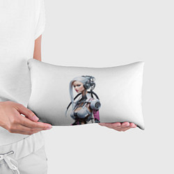 Подушка-антистресс Cyber warrior Barbie - ai art fantasy, цвет: 3D-принт — фото 2
