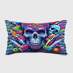 Подушка-антистресс Ai art skull - graffiti, цвет: 3D-принт