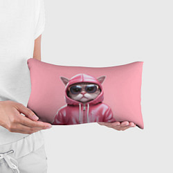 Подушка-антистресс Кошка в капюшоне, цвет: 3D-принт — фото 2