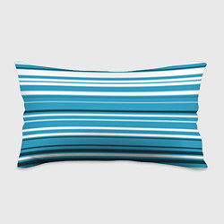 Подушка-антистресс Бело-голубой в полоску, цвет: 3D-принт
