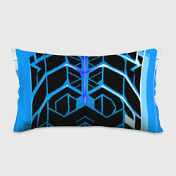 Подушка-антистресс Blue lines on a black background, цвет: 3D-принт