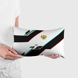 Подушка-антистресс Россия спортивная геометрия глитч, цвет: 3D-принт — фото 2