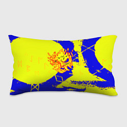 Подушка-антистресс Samurai logo yellow fire, цвет: 3D-принт