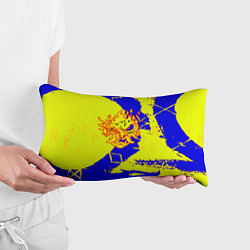 Подушка-антистресс Samurai logo yellow fire, цвет: 3D-принт — фото 2