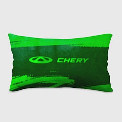 Подушка-антистресс Chery - green gradient по-горизонтали, цвет: 3D-принт