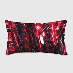 Подушка-антистресс Красно-чёрная киберпанк абстракция, цвет: 3D-принт