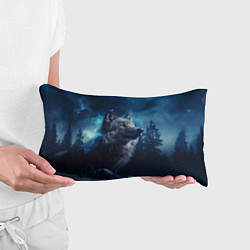 Подушка-антистресс Голова волка и небо, цвет: 3D-принт — фото 2