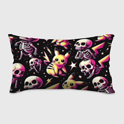 Подушка-антистресс Pikachu and skeletons - pattern, цвет: 3D-принт