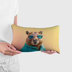 Подушка-антистресс Модная капибара в отпуске, цвет: 3D-принт — фото 2