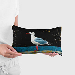 Подушка-антистресс Чайка на море ночью, цвет: 3D-принт — фото 2
