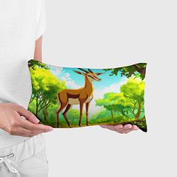 Подушка-антистресс Газель в лесу, цвет: 3D-принт — фото 2