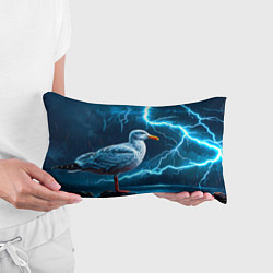 Подушка-антистресс Чайка и молния, цвет: 3D-принт — фото 2