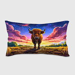 Подушка-антистресс Буйвол в звездной ночи, цвет: 3D-принт