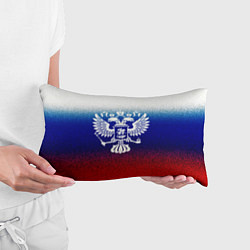 Подушка-антистресс Герб России на фоне флага текстурный, цвет: 3D-принт — фото 2