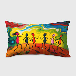 Подушка-антистресс Дружба человечков, цвет: 3D-принт